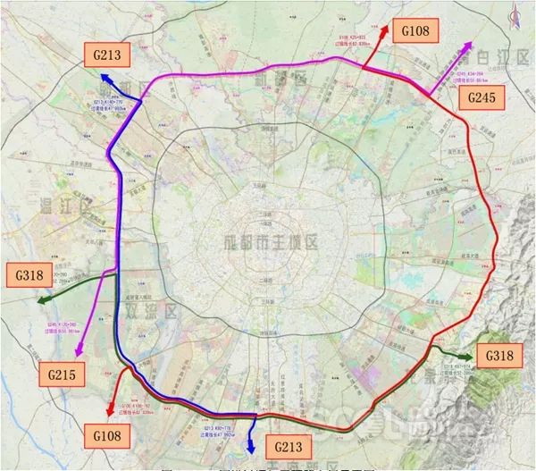 【1017 | 交通】成都五环路第三次环评公示 "五色"五环计划下月开工