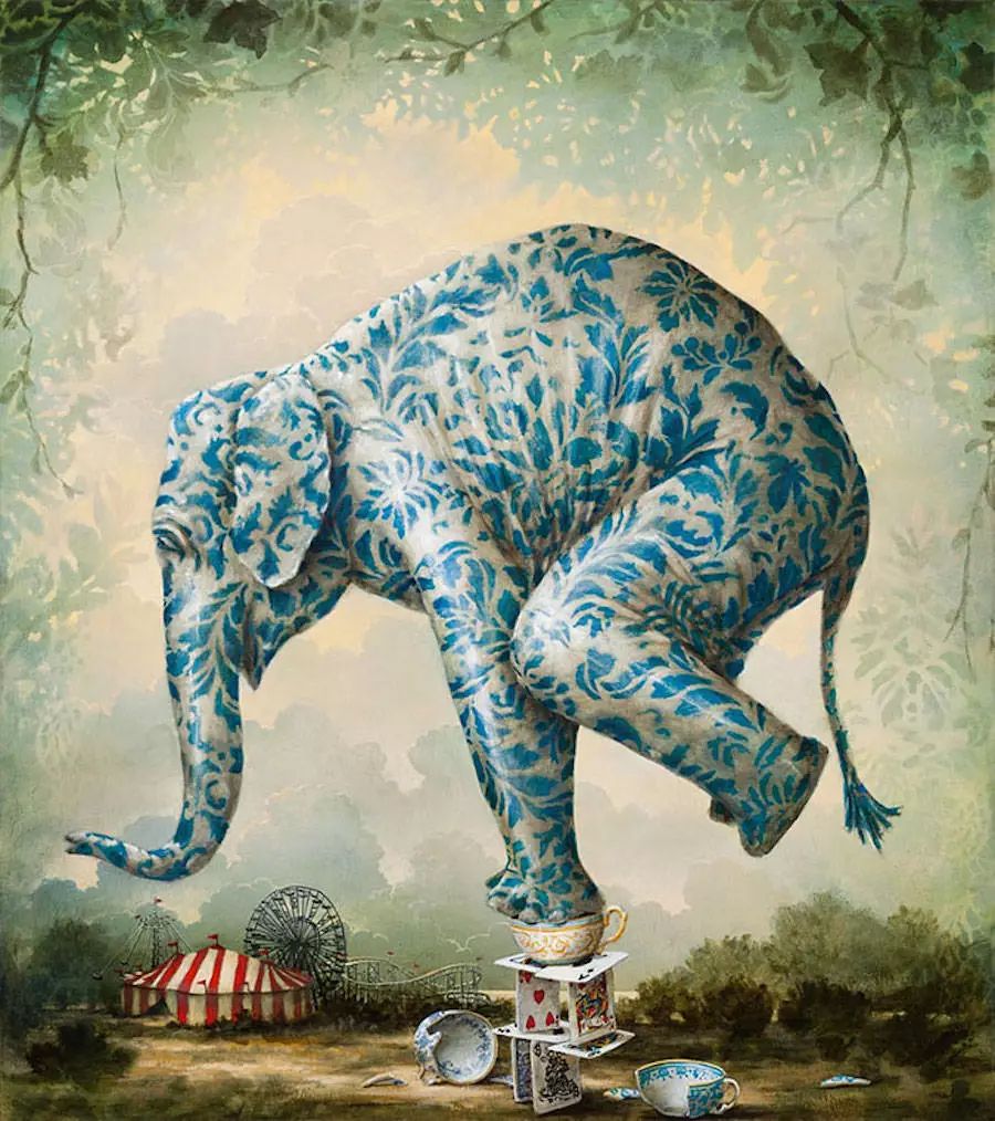 正文  凯文斯隆(kevin sloan)以他的"魔幻现实主义"着称,他的绘画将