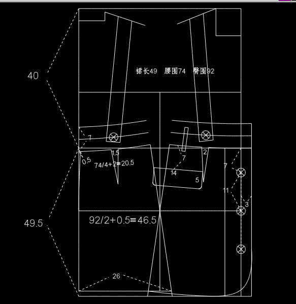 服装打版-吊带短裙打版裁剪教程