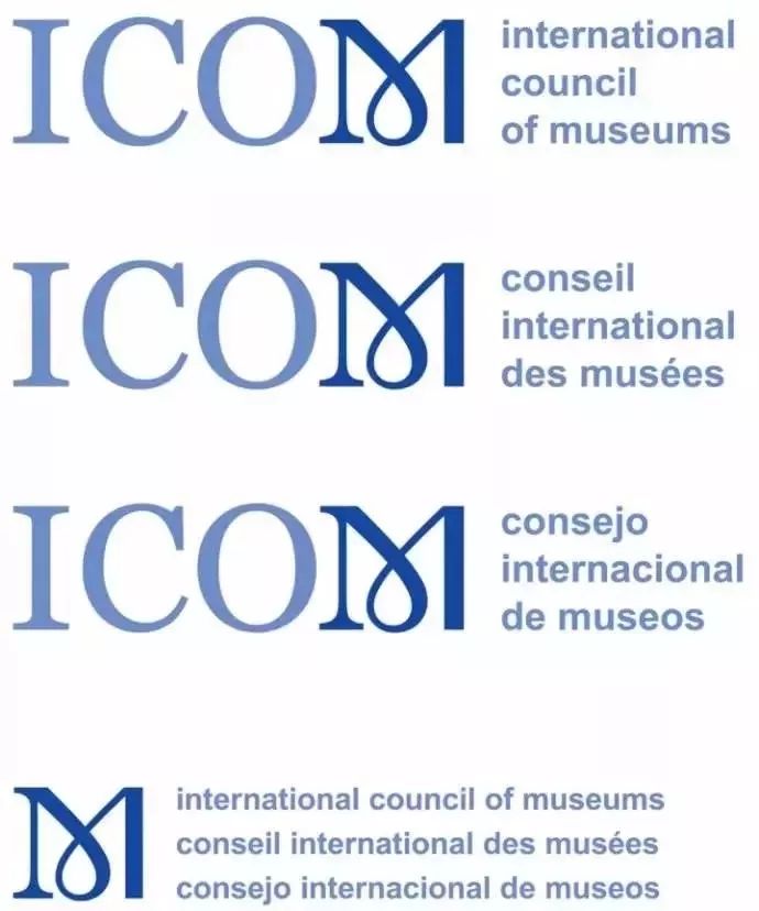 国际博物馆协会(icom)标志和英,法,西三语名称