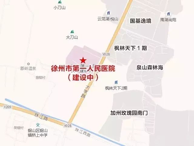 科研为一体的位于铜山区大学路西侧搬迁后的市一院徐州市第一人民医院