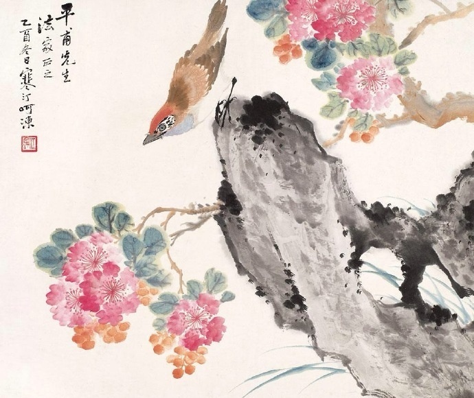 江寒汀这位画家画的什么鸟都总是喜欢蹲在树杈子上!