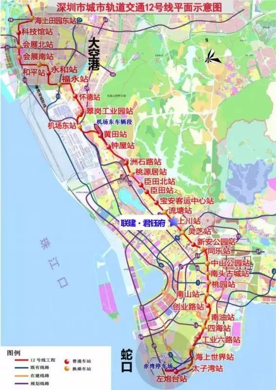 其中, 地铁12号线贯通南山和宝安老城区,目前已经动工建设,预计2022图片