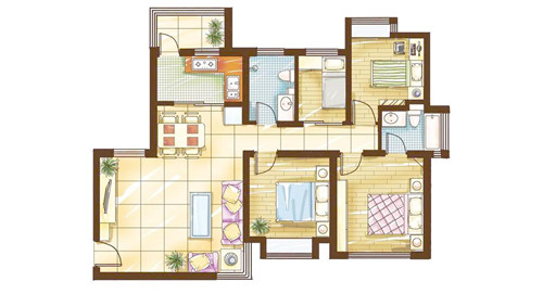 家居生活100平米房子装修报价 100平三室一厅装修设计