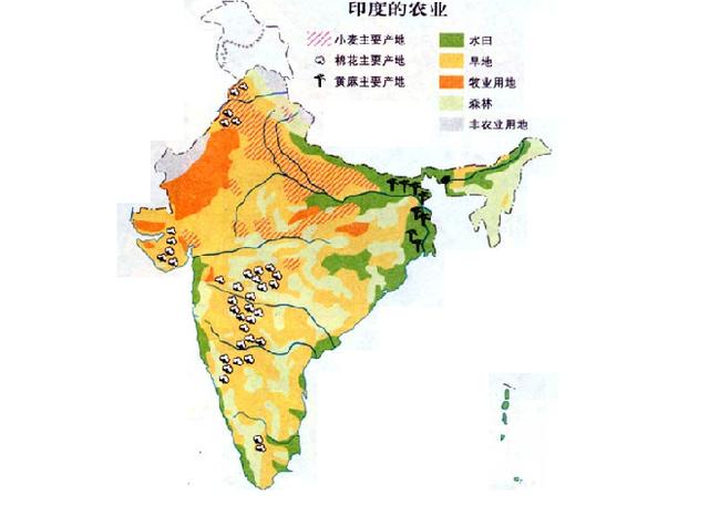 印度耕地分布图