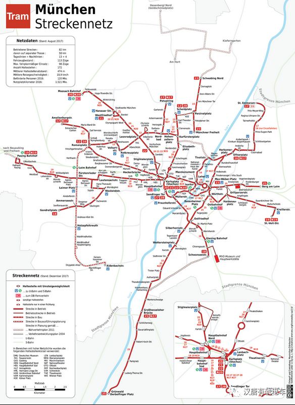 德国慕尼黑:高度发达的城市交通体系,有轨电车四通八达