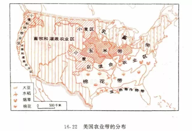 美国农业带及其分布