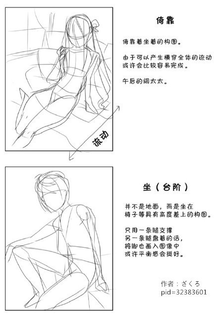 动漫人物各种姿势画法⊙【推荐】漫画人物绘画技巧,各种姿势画法