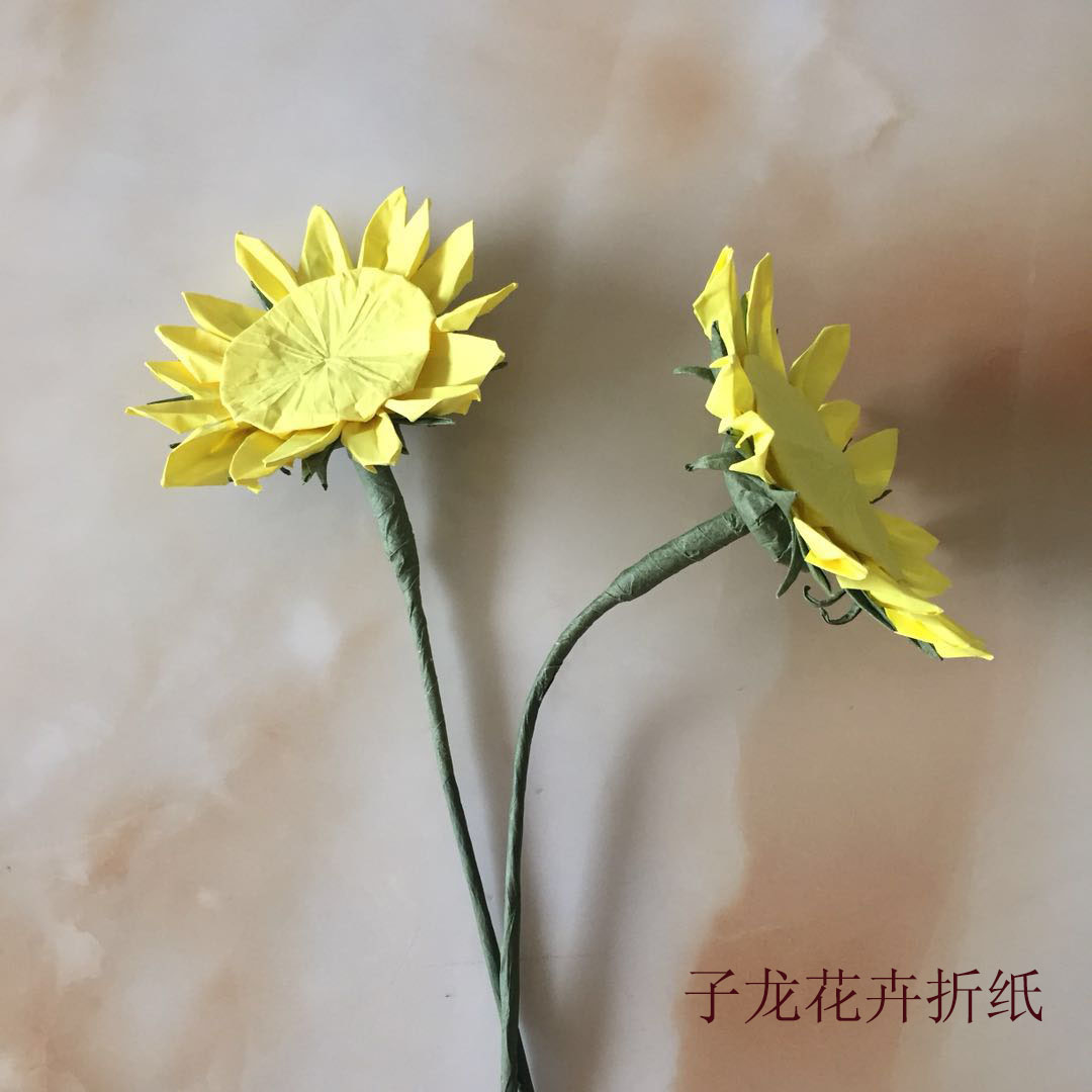 向日葵折纸 大朵花束 鲜花包装