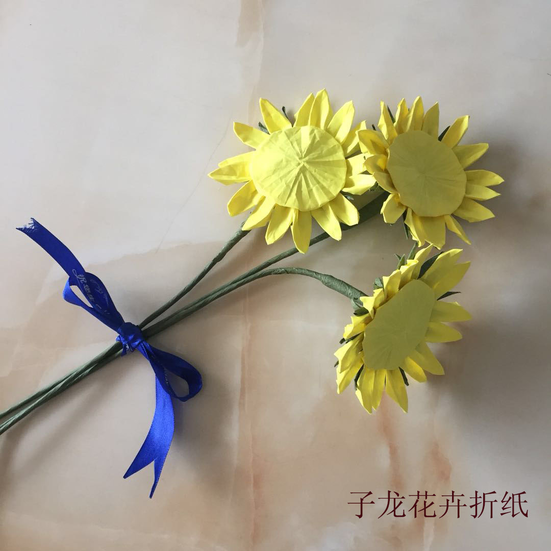 向日葵折纸 大朵花束 鲜花包装