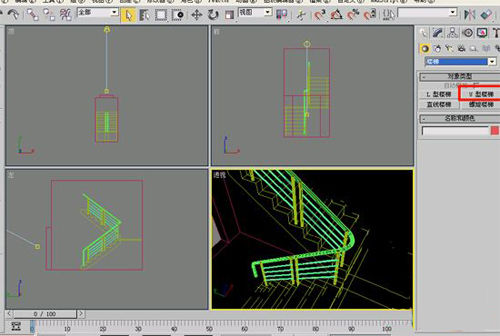 3dsmax经典教程楼梯间的立体效果图