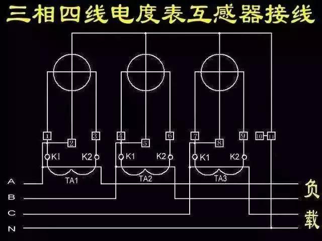 三相四线电度表互感器接线