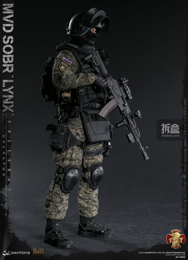 damtoys 俄罗斯联邦内务部mvd-sobr lynx/山猫特种部队1:6兵人模型