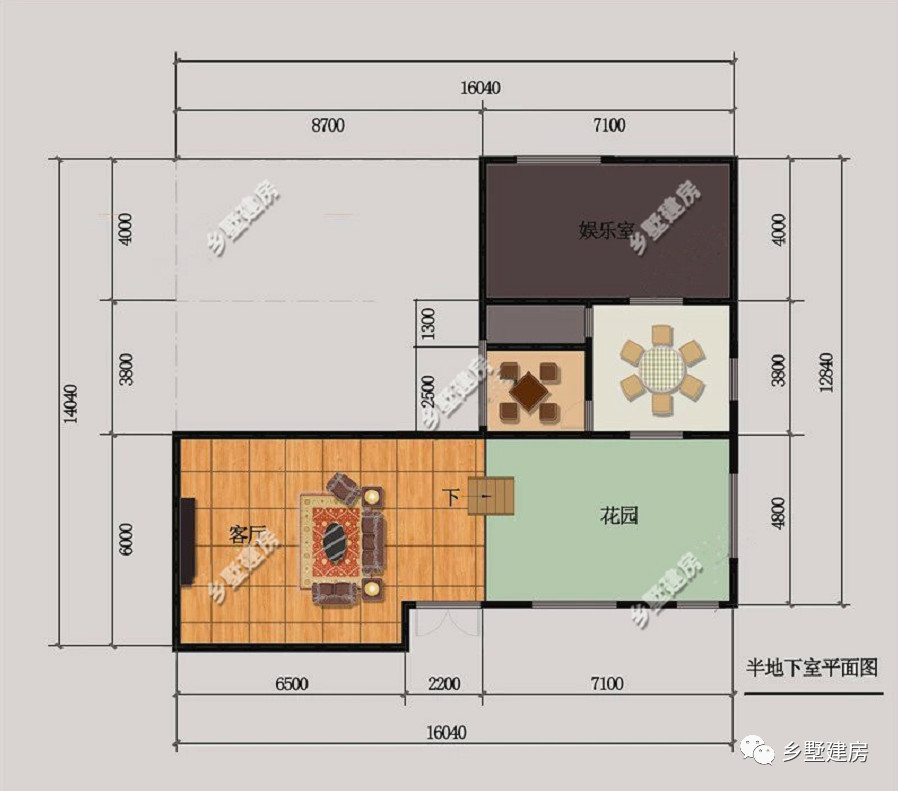 宾馆长方形平面设计图纸展示