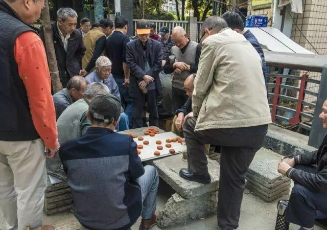 人民公园下象棋的大爷你老嬢儿喊你回切吃饭了