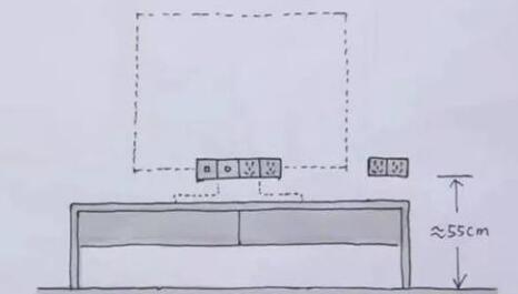 餐厅布置: 在电视柜下面要预期插座,这个大家都知道,小编就不细讲了.
