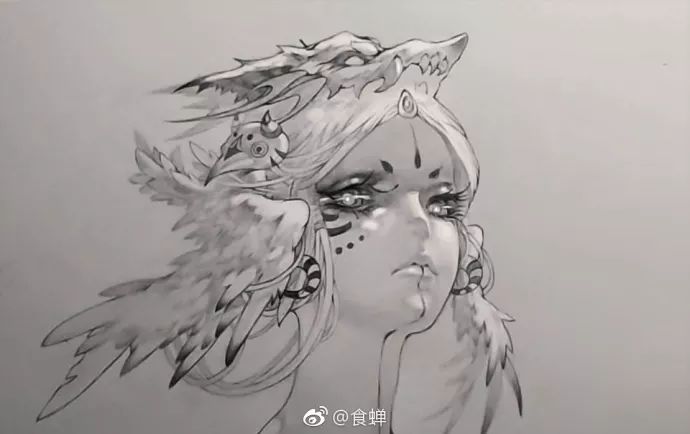 插画师看完画马上让许多粉丝膜拜的大触食禅