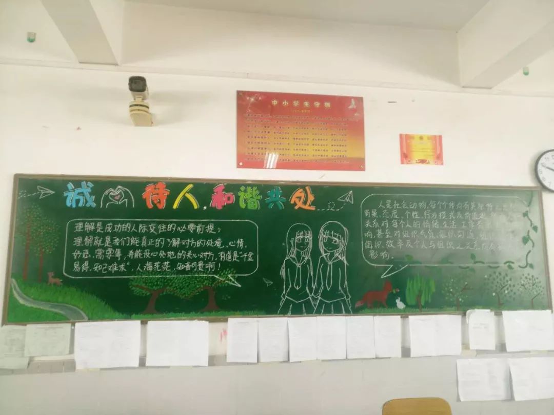 系同学情,记同学往 ——记"人际交往"主题黑板报评比活动