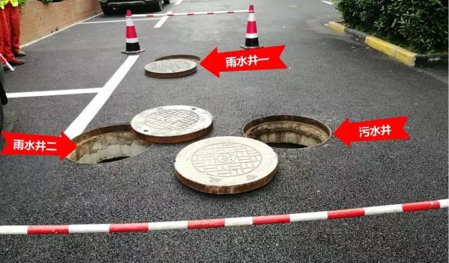 小区内的雨水井和污水井