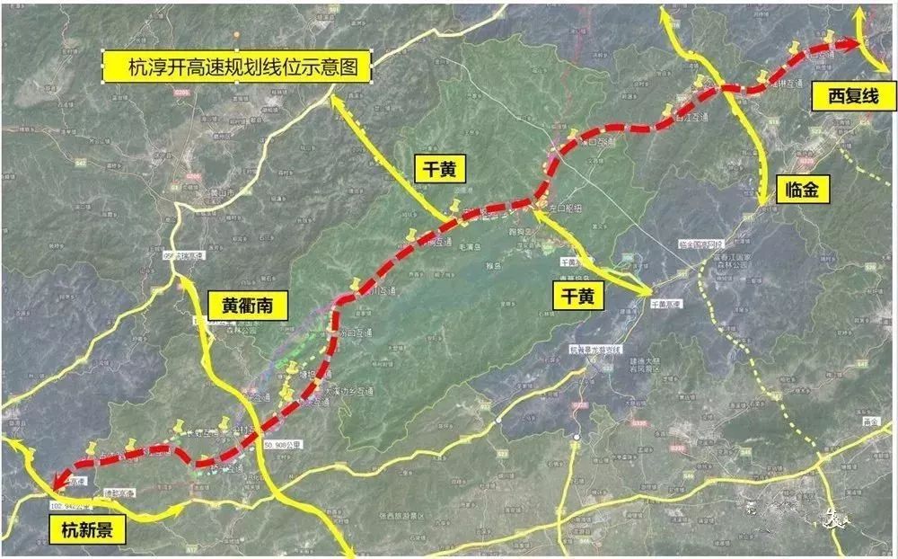 在桐庐段延05省道北侧进入瑶琳镇,后进入分水镇跨越规划临金高速和