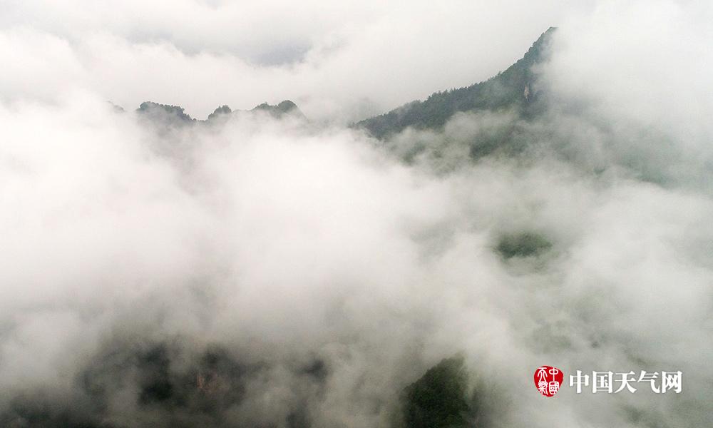 重庆酉阳雨雾笼罩 仿若水墨画