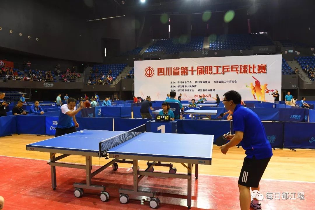 四川省第十届职工乒乓球比赛在都江堰市成功举办