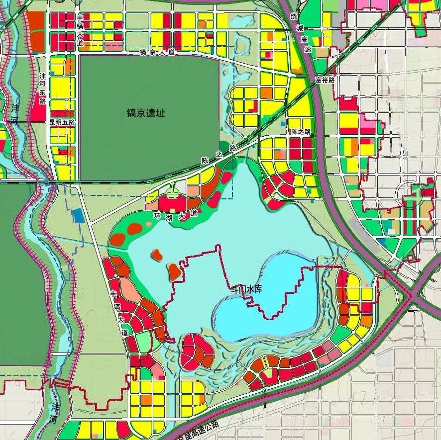 丨西咸新区沣东新城昆明池区域最新地块规划图丨