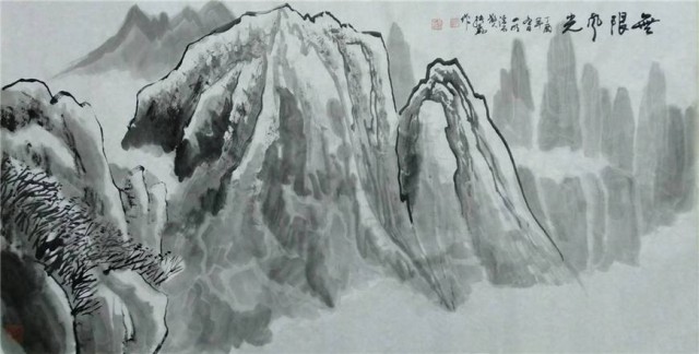 著名画家张勤山水艺术赏析