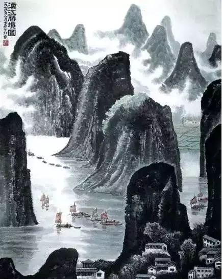 四位大师画漓江：相同的山水，不同的妩媚