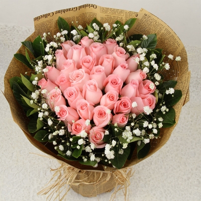 备受欢迎的粉玫瑰花束搭配技巧!