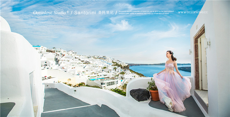 希腊婚纱_迪丽热巴希腊婚纱图片(3)