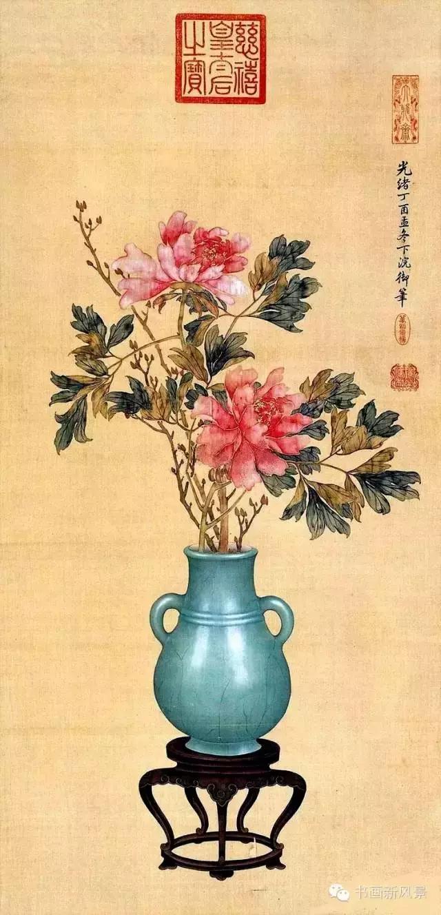 "西太后"慈禧的花鸟画作品欣赏