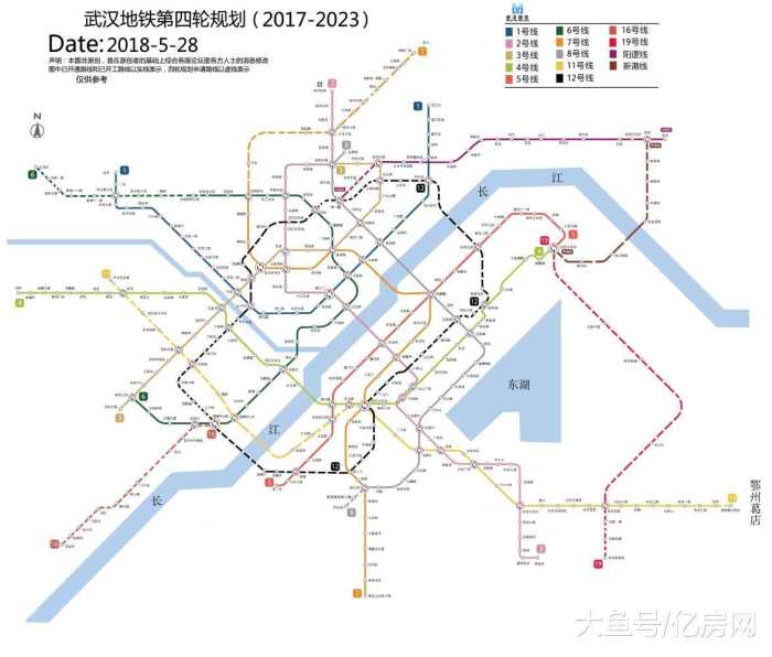 最新出炉! 武汉地铁第四轮规划, 8条申请线路站名确定