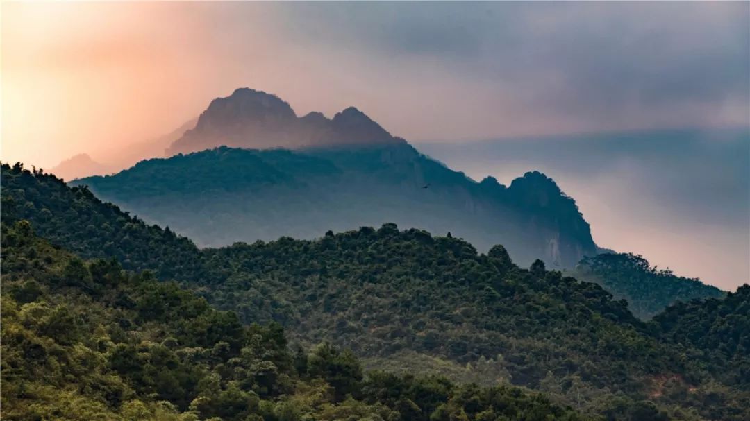 魅力中国城大稠顶岳山望军山怀集山高林峦风景独好