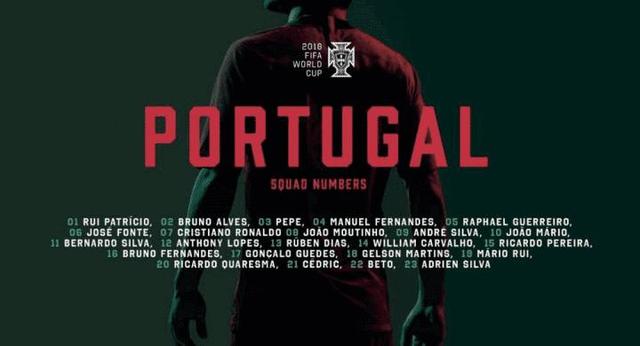 葡萄牙世界杯大名单公布,C罗盼望登上冠军王座