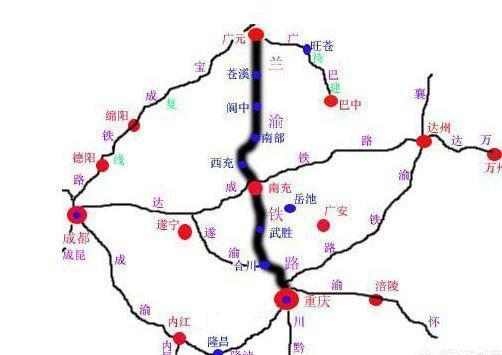 兰渝高铁确定走中线, 川东北2300受益, 广安巴中