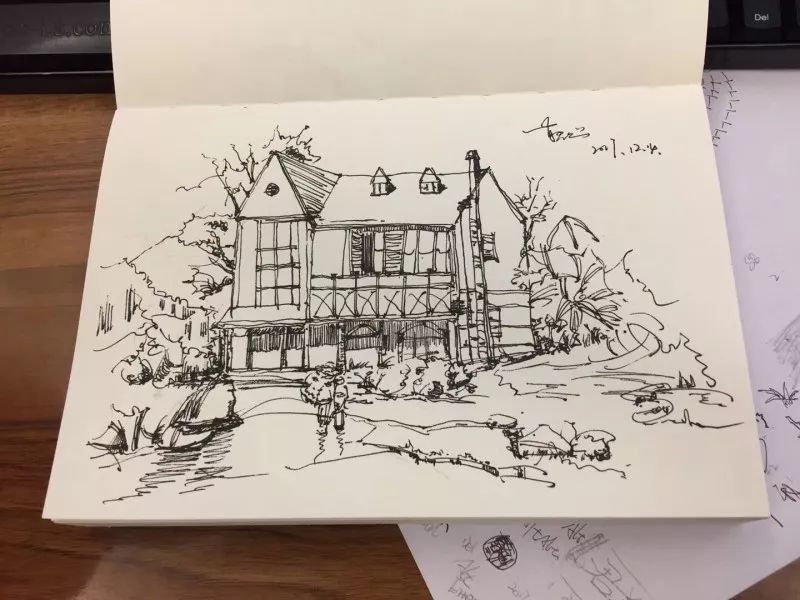 15分钟的钢笔素描画