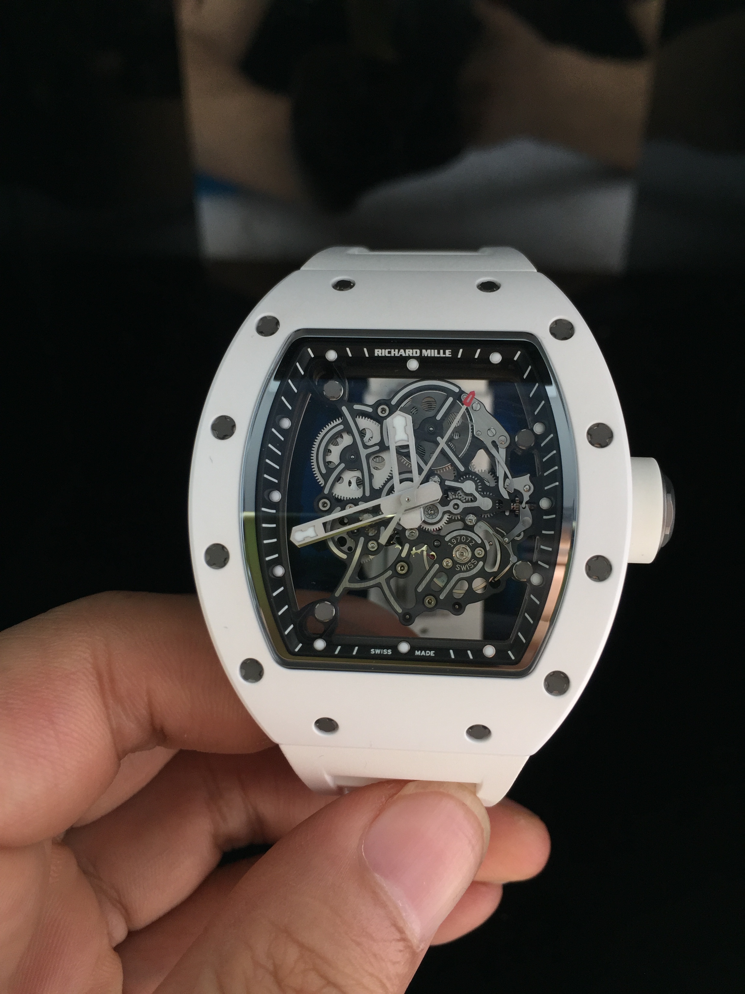 理查德米勒richard mille rm055 白色男士手表