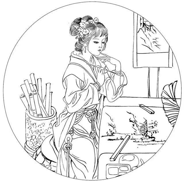 49幅經(jīng)典高清國(guó)畫(huà)白描作品