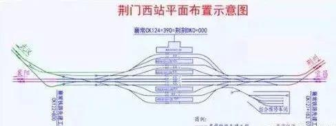 荆荆高铁:荆门西站平面示意图公布.