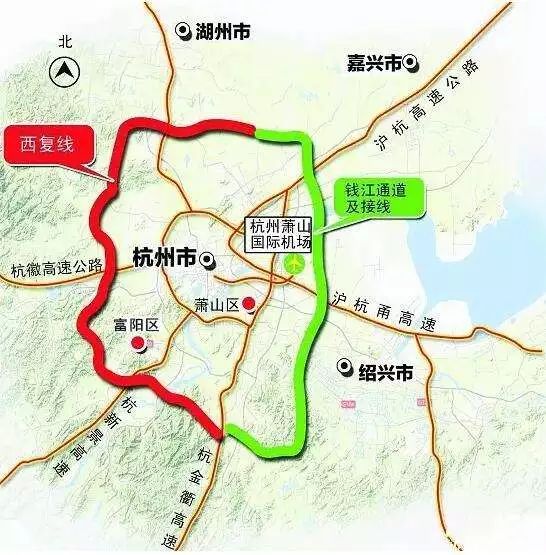 公路,港口等交通设施的连接,绍兴与杭州,宁波三地 "一小时交通圈"已