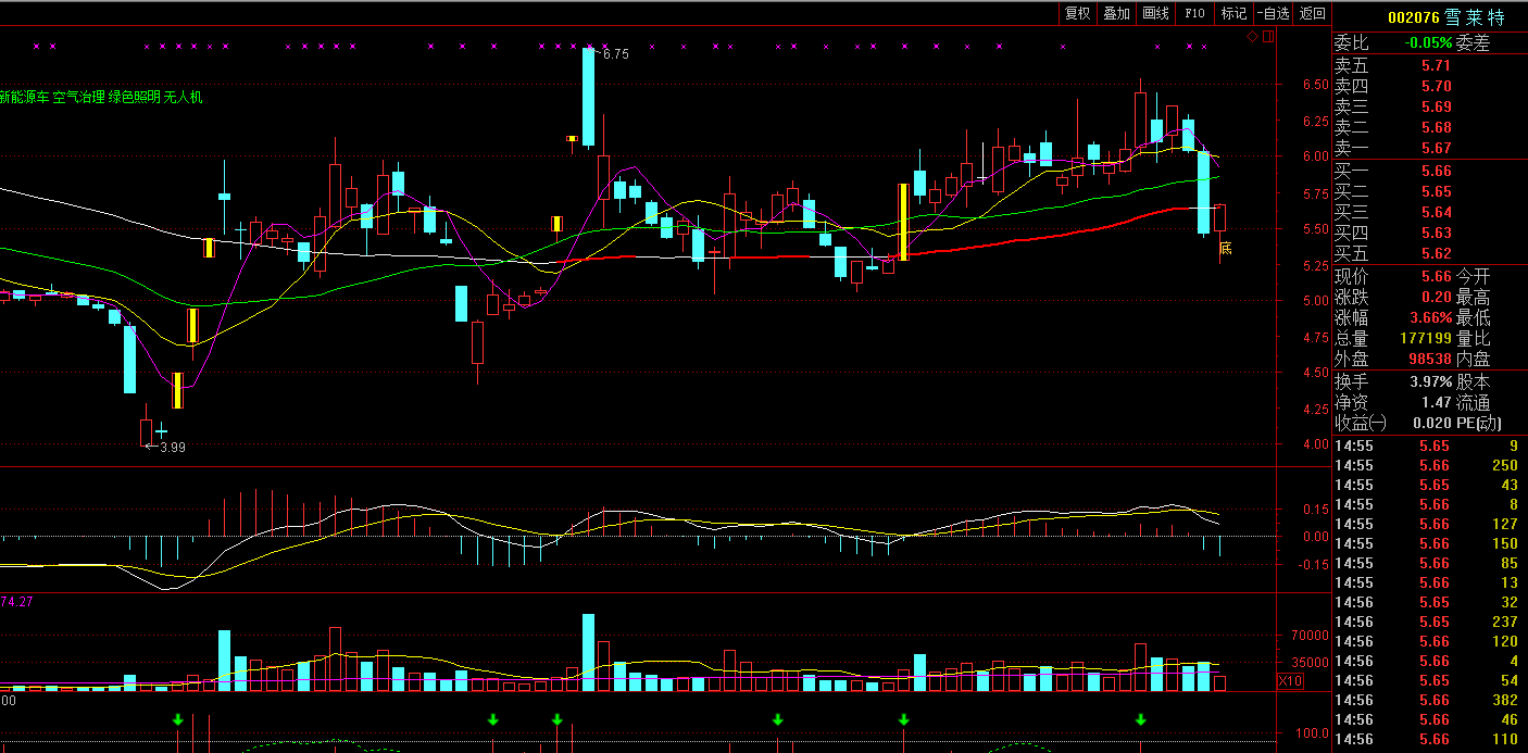 首先,002076雪莱特是一只新能源板块股票,股性活跃,近期表现强势