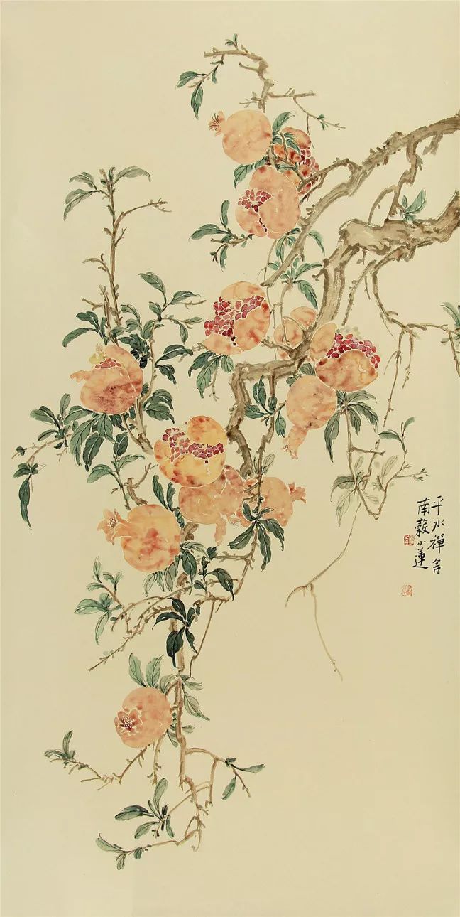 文化 正文  石榴图 138×68cm