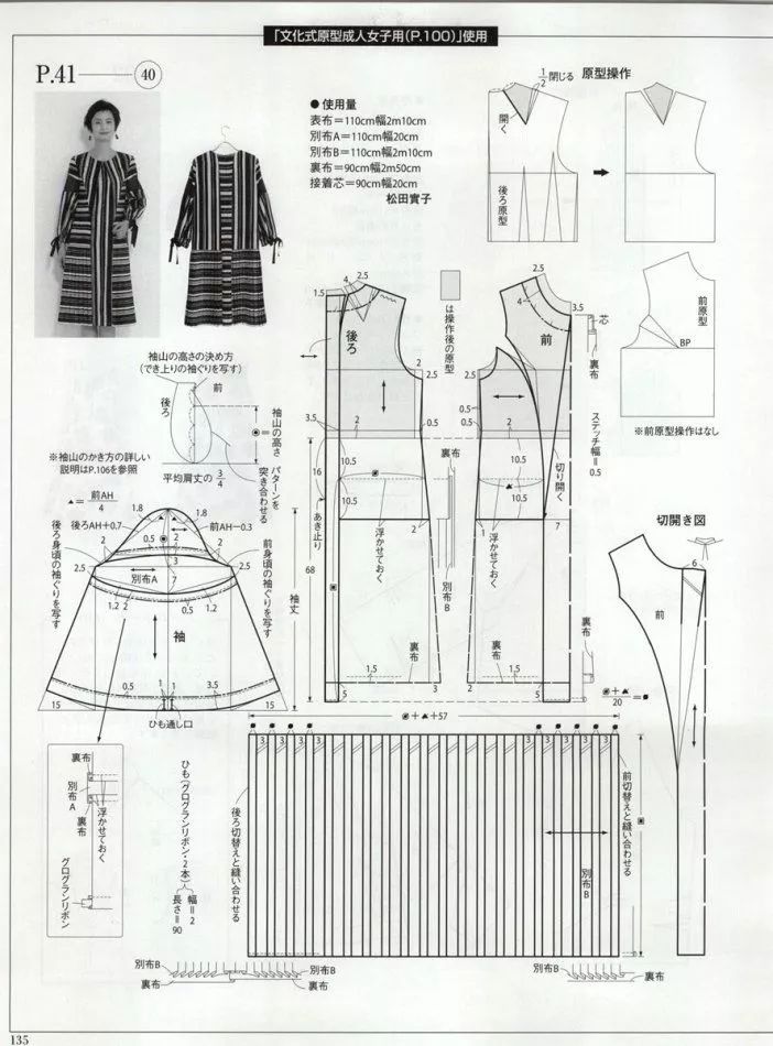 图纸集 | 2018日本春季女装款式纸样资料整理