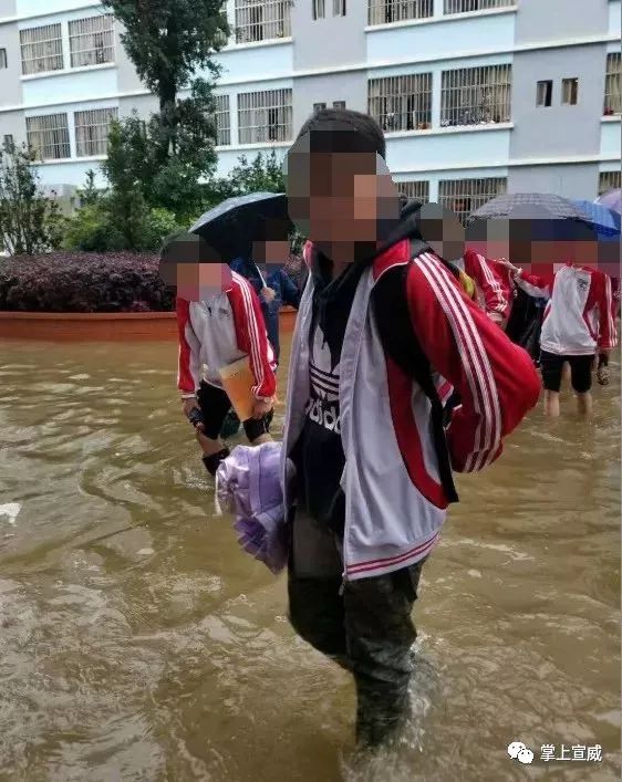 感动!宣威一校长蹚水背学生过"河"