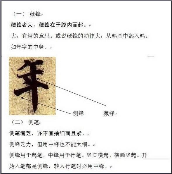 王羲之书法教程：行书字帖《兰亭序笔法详析》图解王羲之14条笔法！