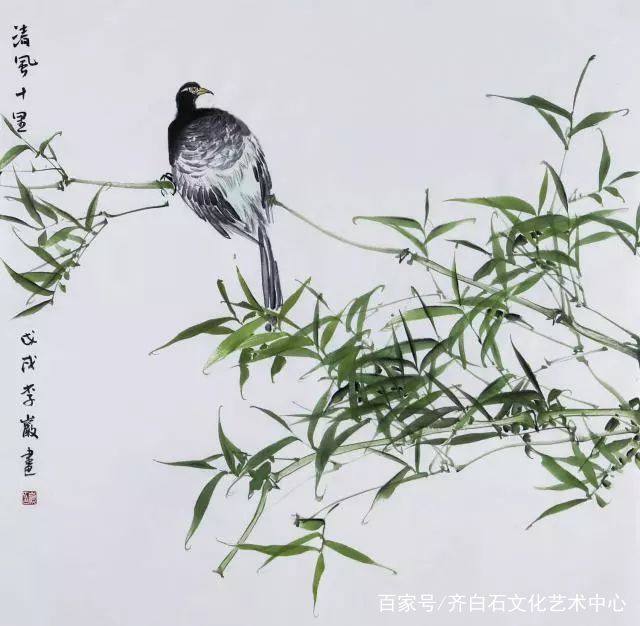 请点击输入图片描述李岩《清风十里(水墨纸本)69x69cm而这幅《清风