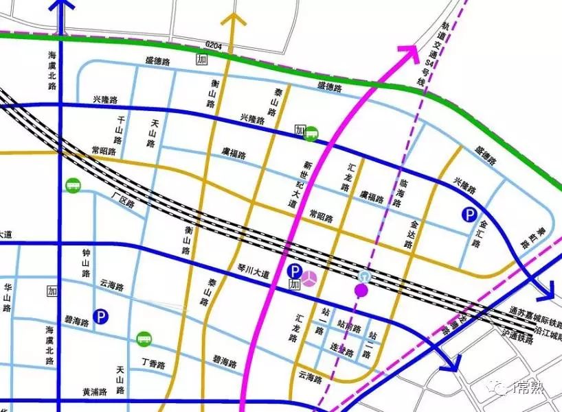 根据规划,轨道交通s4号线出苏州高铁北站后,往北进入常熟市,在辛庄镇