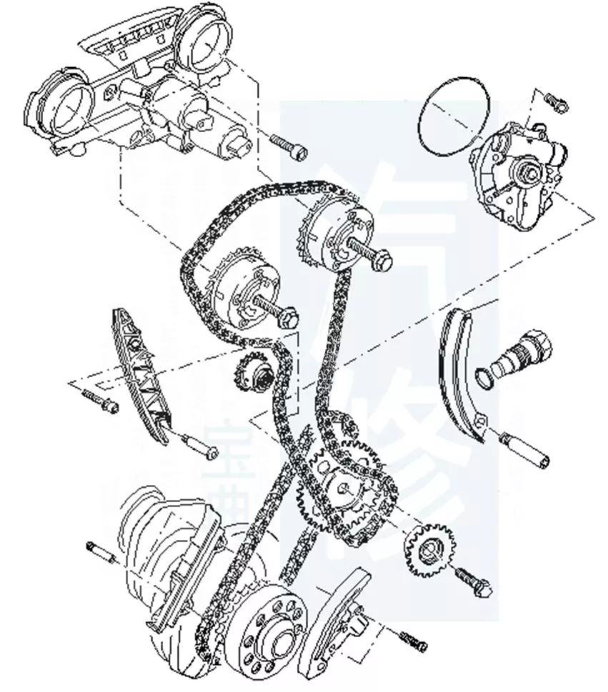 1【精华】110款奥迪发动机正时皮带安装示意图
