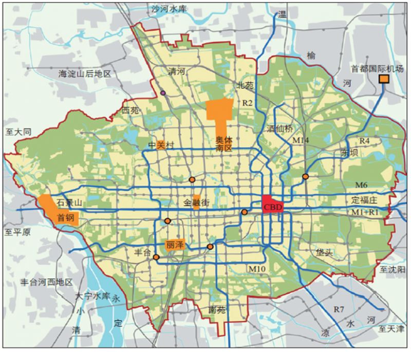 例如cbd 地区,在既有m1,m6,m10,m14 基础上,深入客流需求重心布局了r1